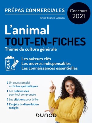cover image of L'animal--Prépas commerciales--Concours 2021